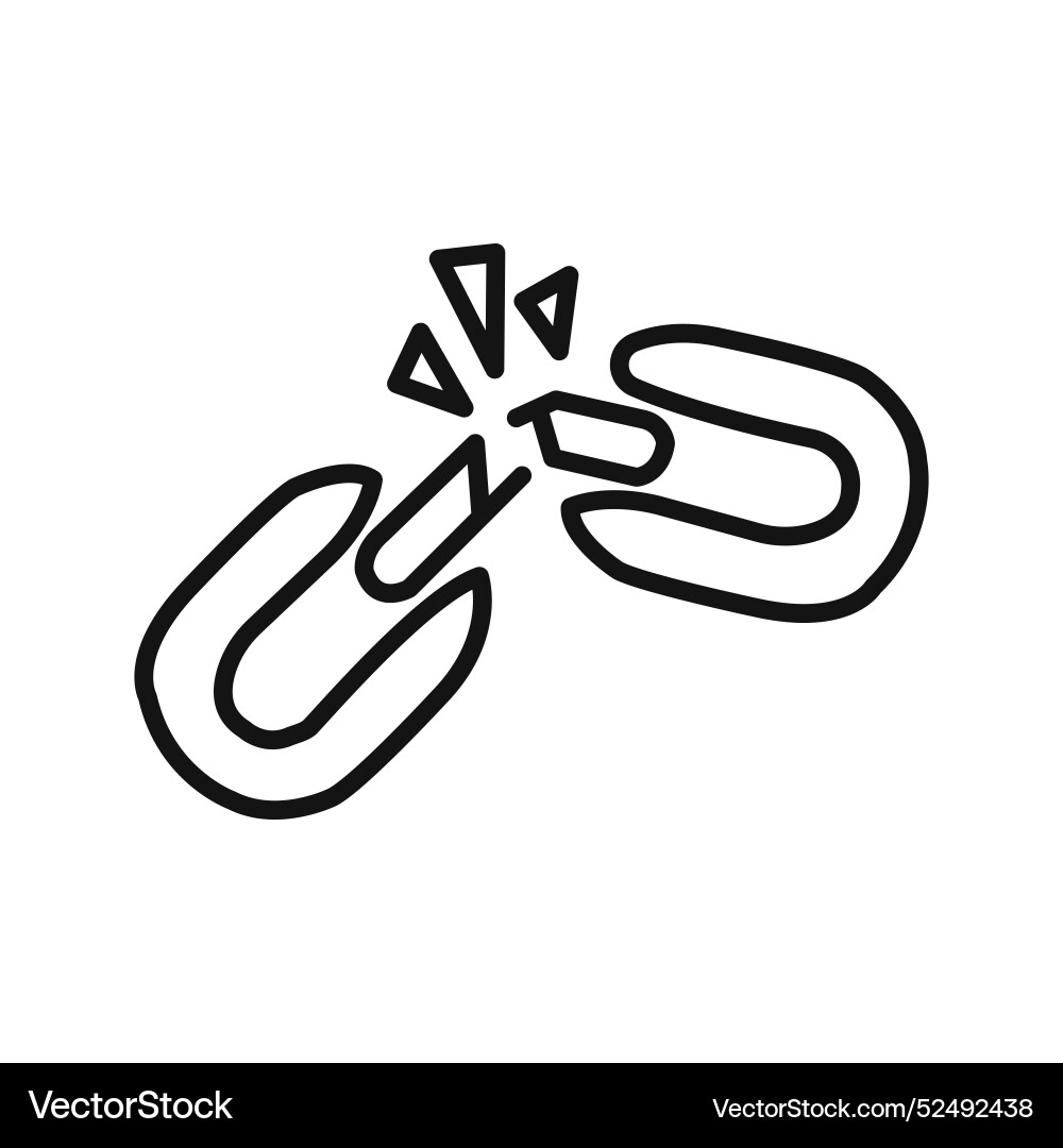 Breaking icon linear graphics set Breaking icon linear graphics set Vector Image
