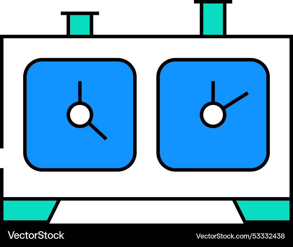 Chess game clock icon color Chess game clock icon color Vector Image