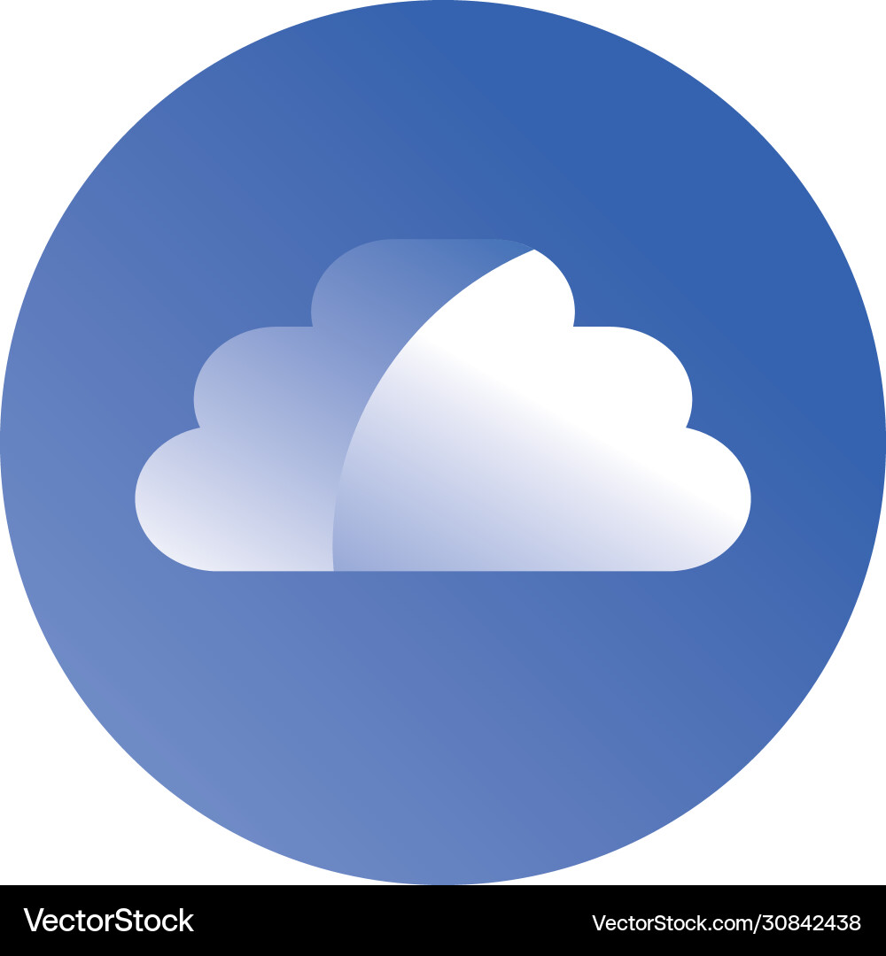 Cloud shape gradient style icon design Vector Image