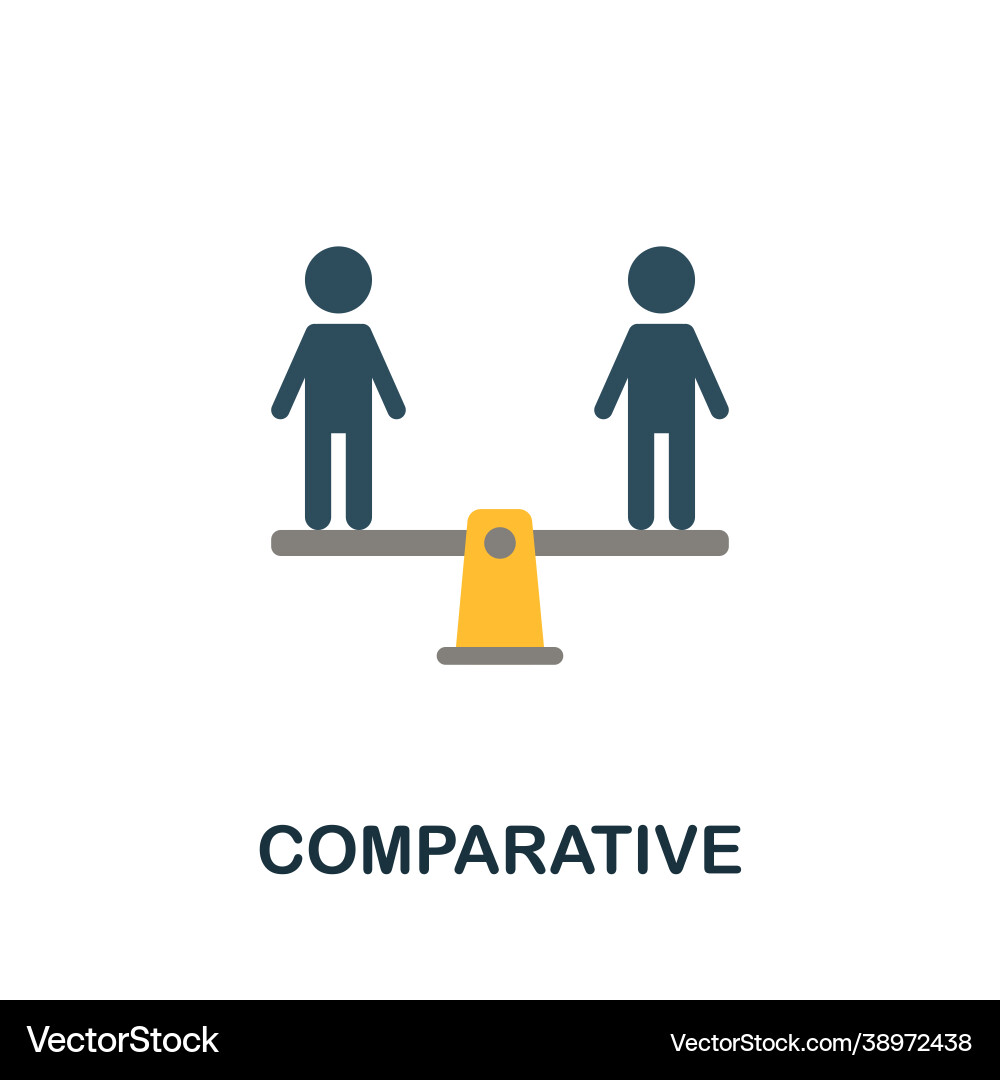 Comparative icon flat sign element from data vector image