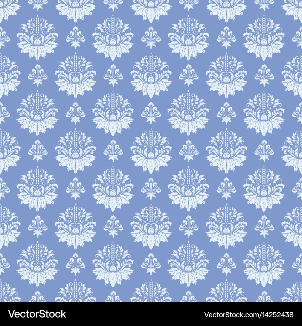 Damask seamless pattern background vector image