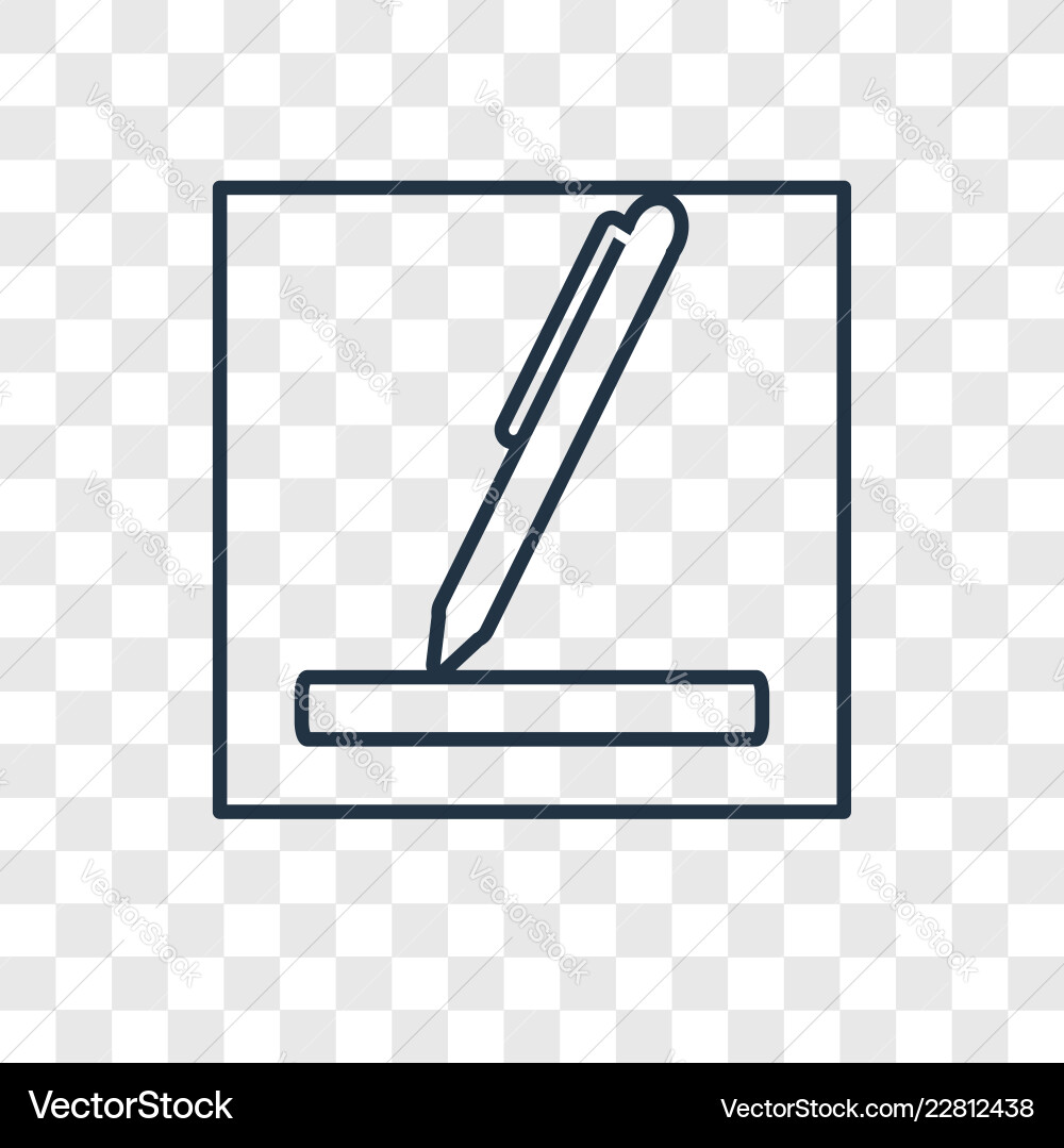 Edit concept linear icon isolated on transparent vector image