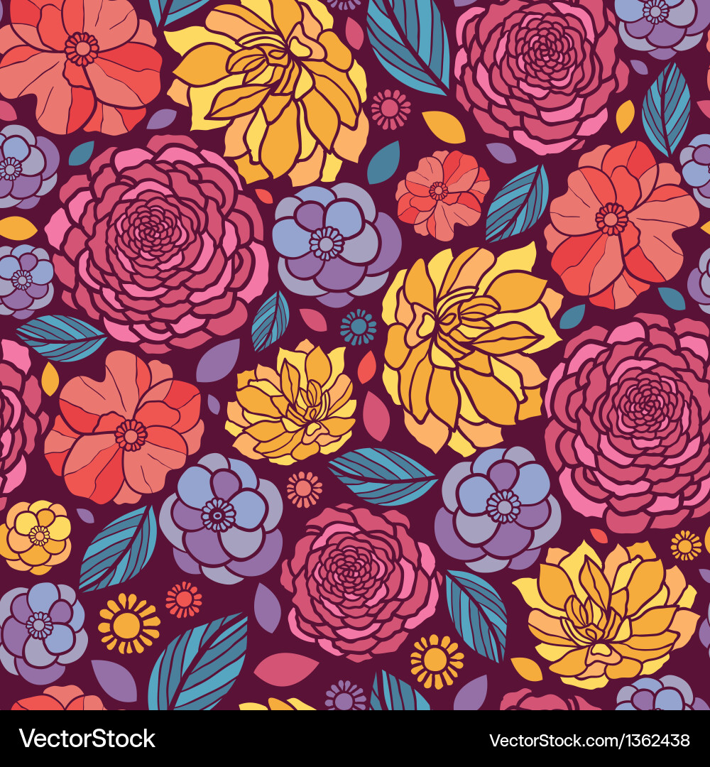 Floral Summer Seamless Pattern Vector Image