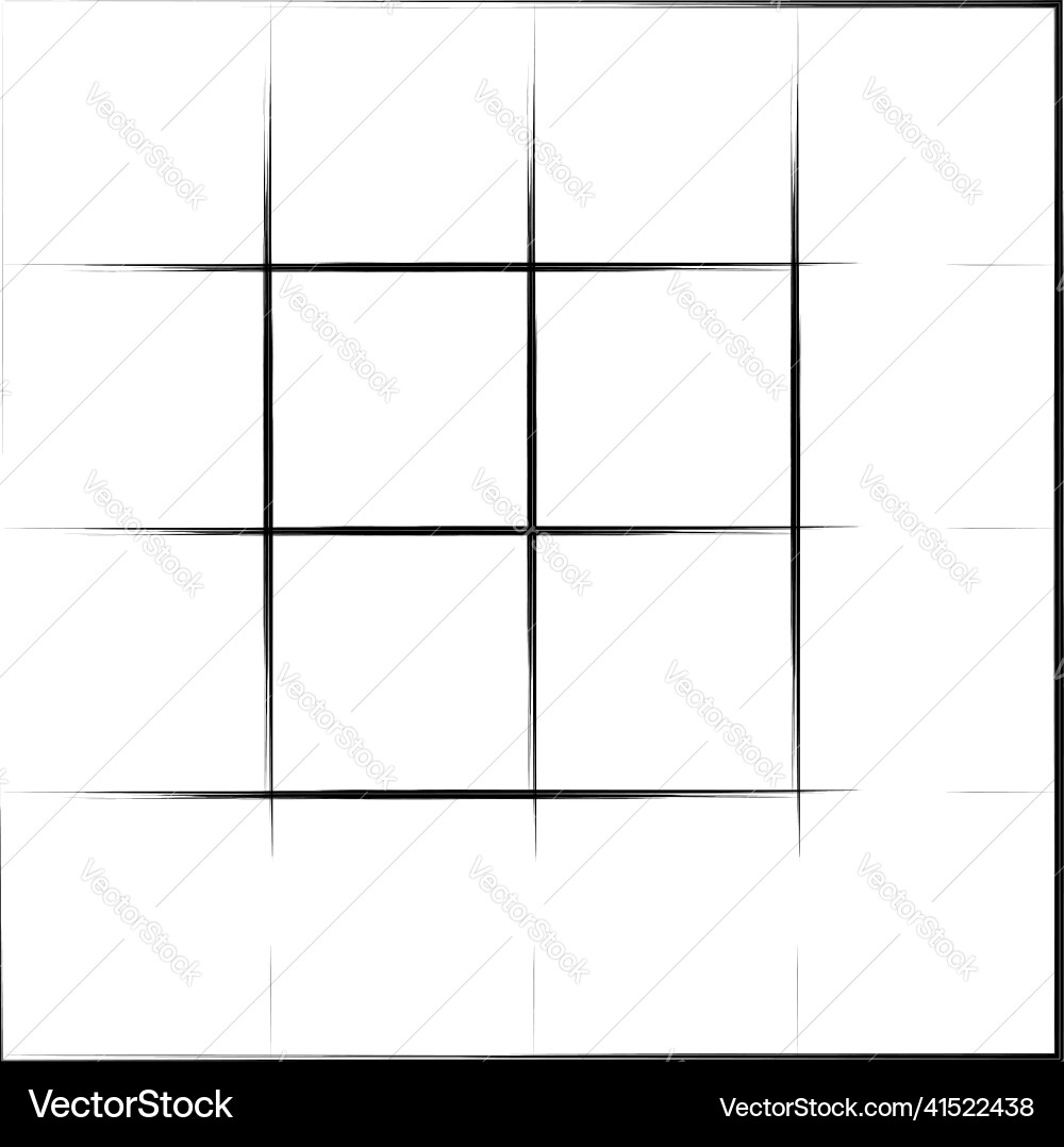 Grid mesh graticule with grungy irregular lines Grid mesh graticule with grungy irregular lines vector image