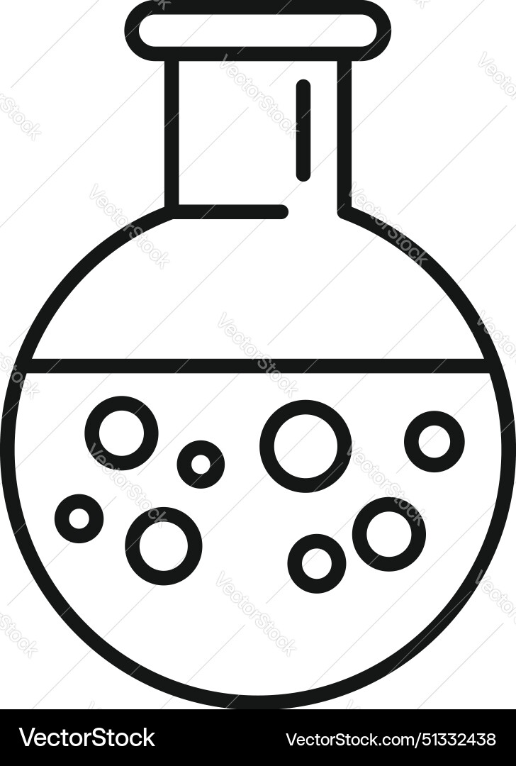 Laboratory flask line art Laboratory flask line art vector image