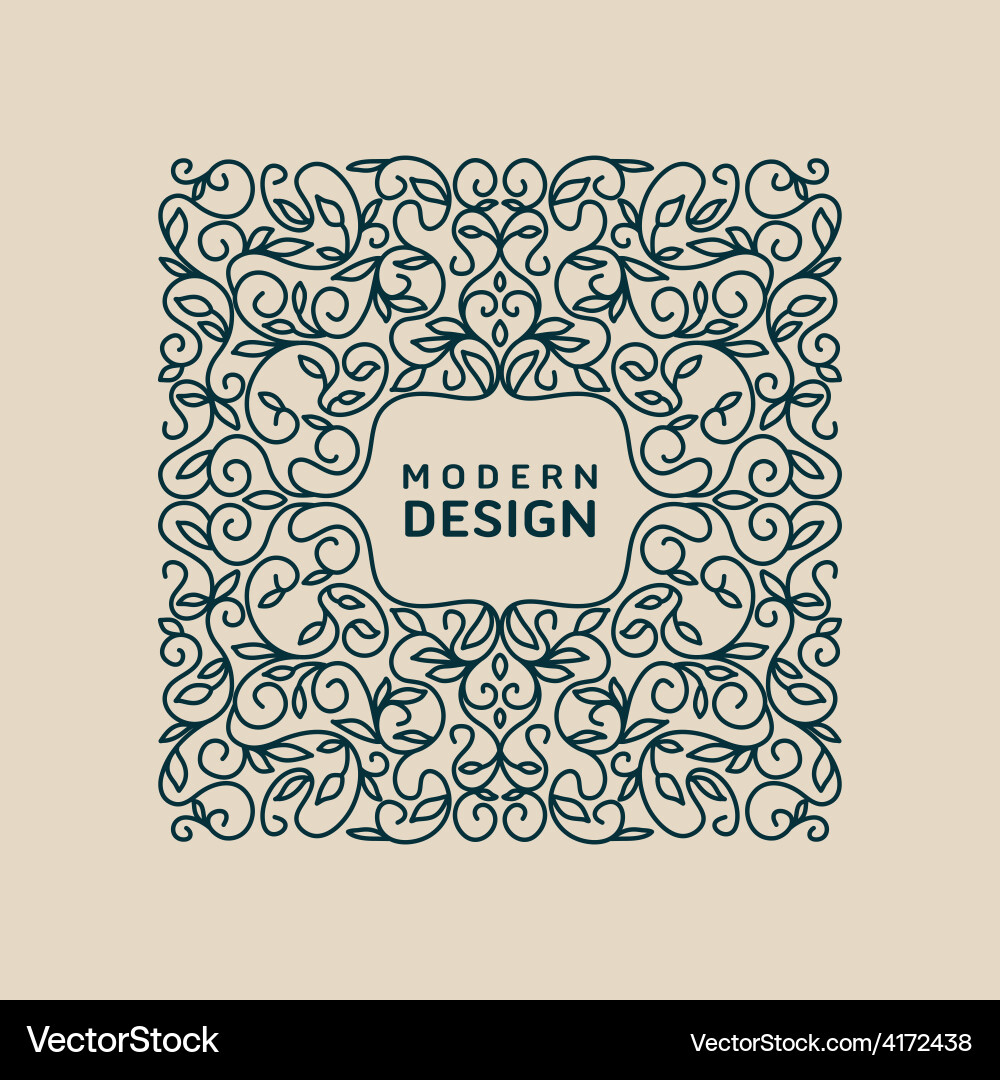 Monogram design element vector image