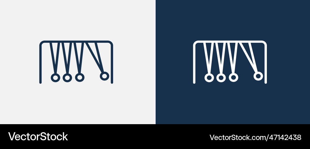 Newton cradle icon outline Vector Image