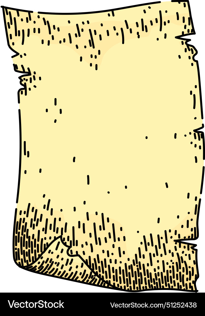 Old scroll paper sketch hand drawn Royalty Free Vector Image