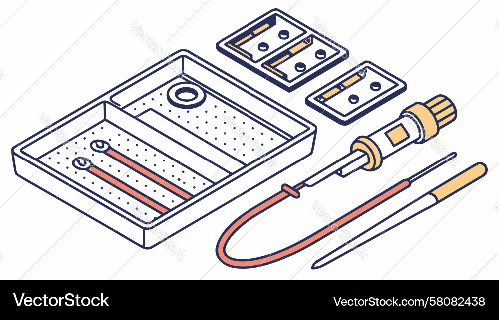 Precision Toolkit - Isometric View Vector Image