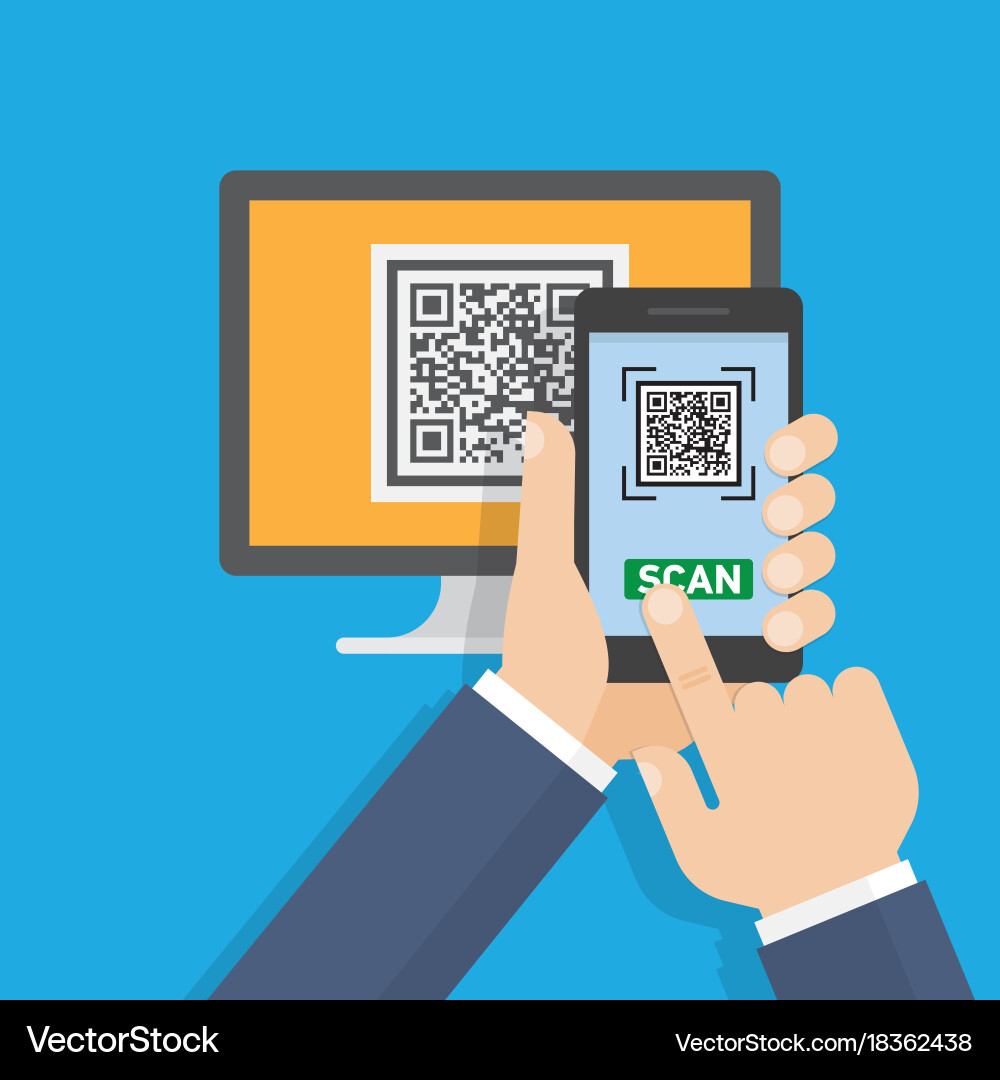 QR Code Scanner App vector image