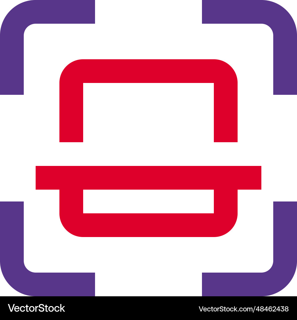 Scanner for reading qr codes and barcodes vector image