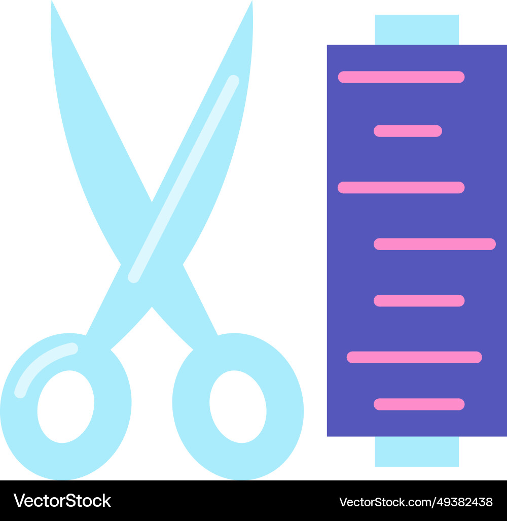 Scissors and thread icon Vector Image