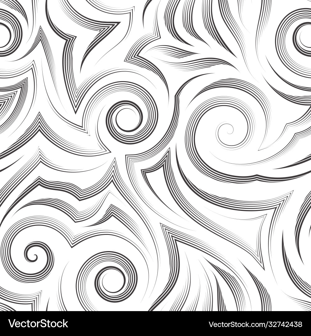 Seamless pattern in black color isolated Seamless pattern in black color isolated vector image