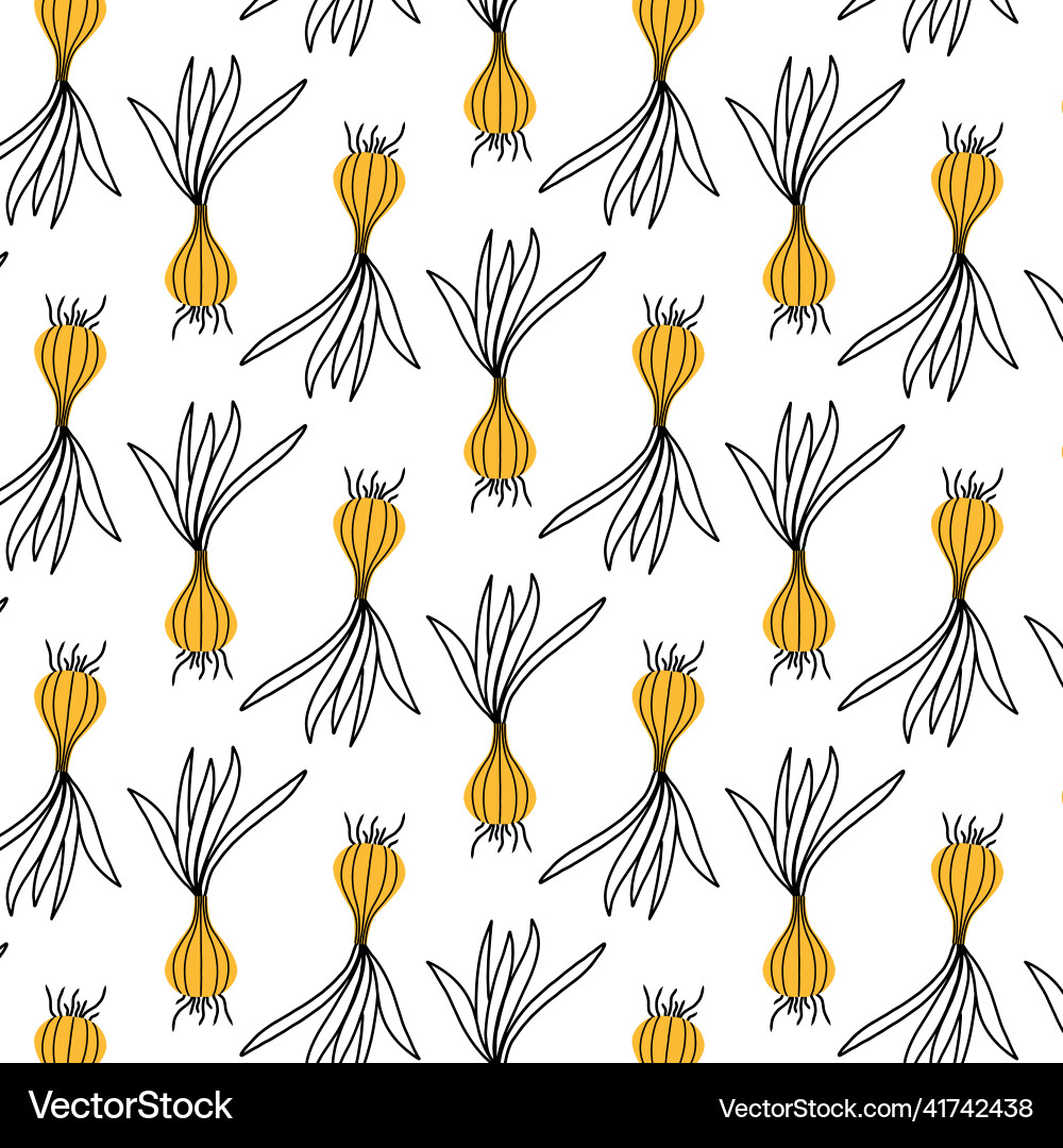 Seamless pattern with onion Vector Image