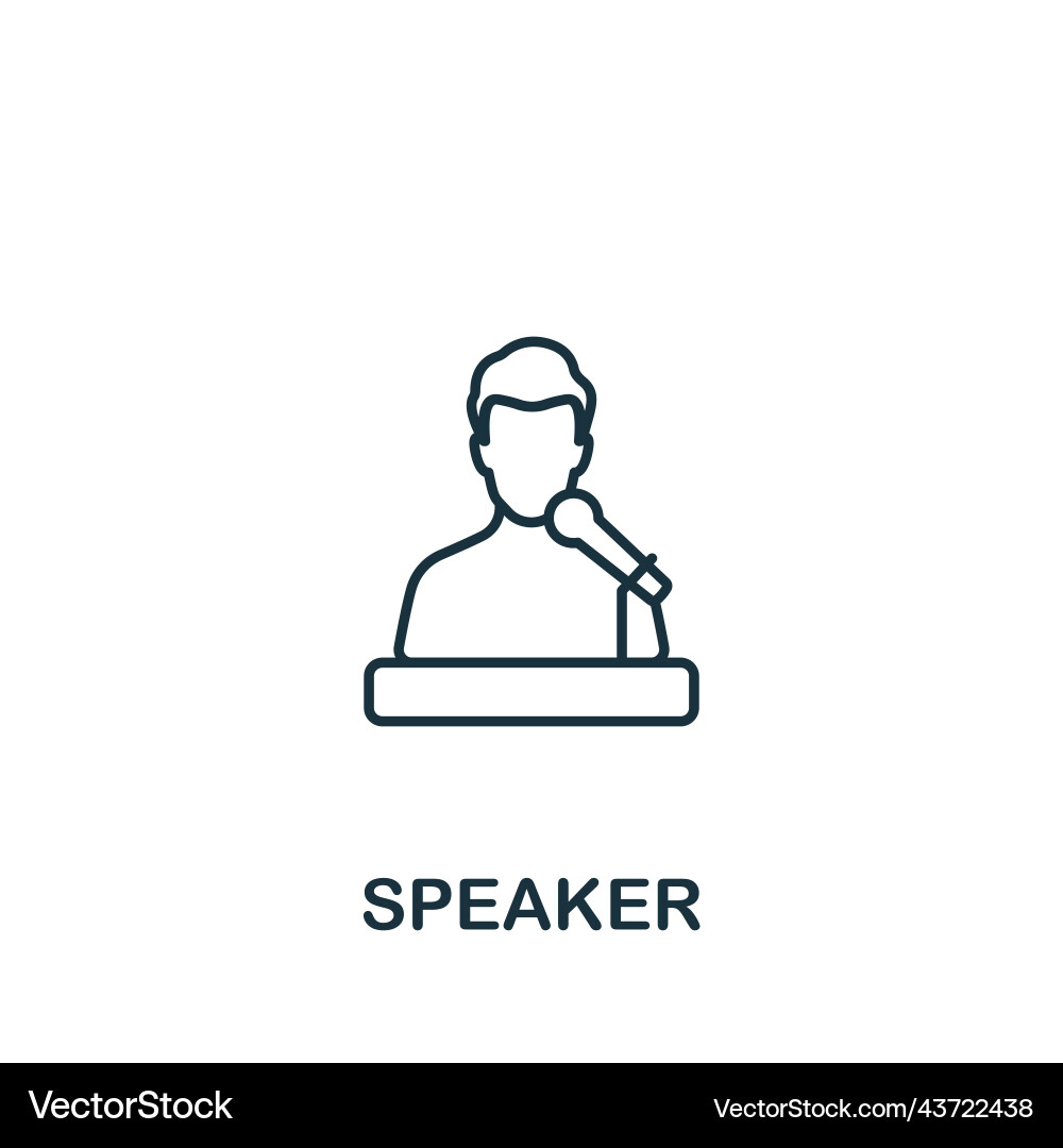 Speaker icon line simple for templates web Speaker icon line simple for templates web vector image
