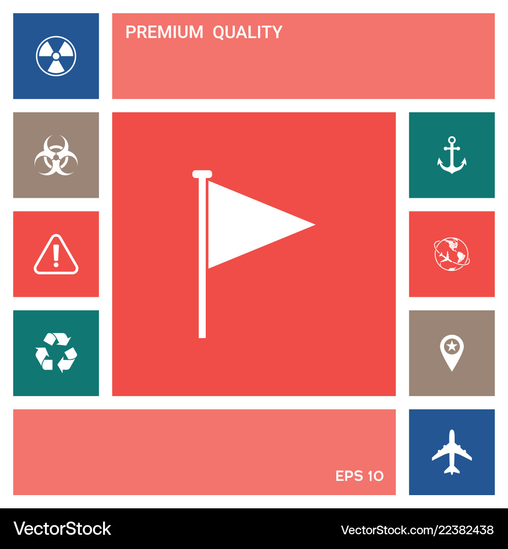 Triangle flag icon elements for your design vector image