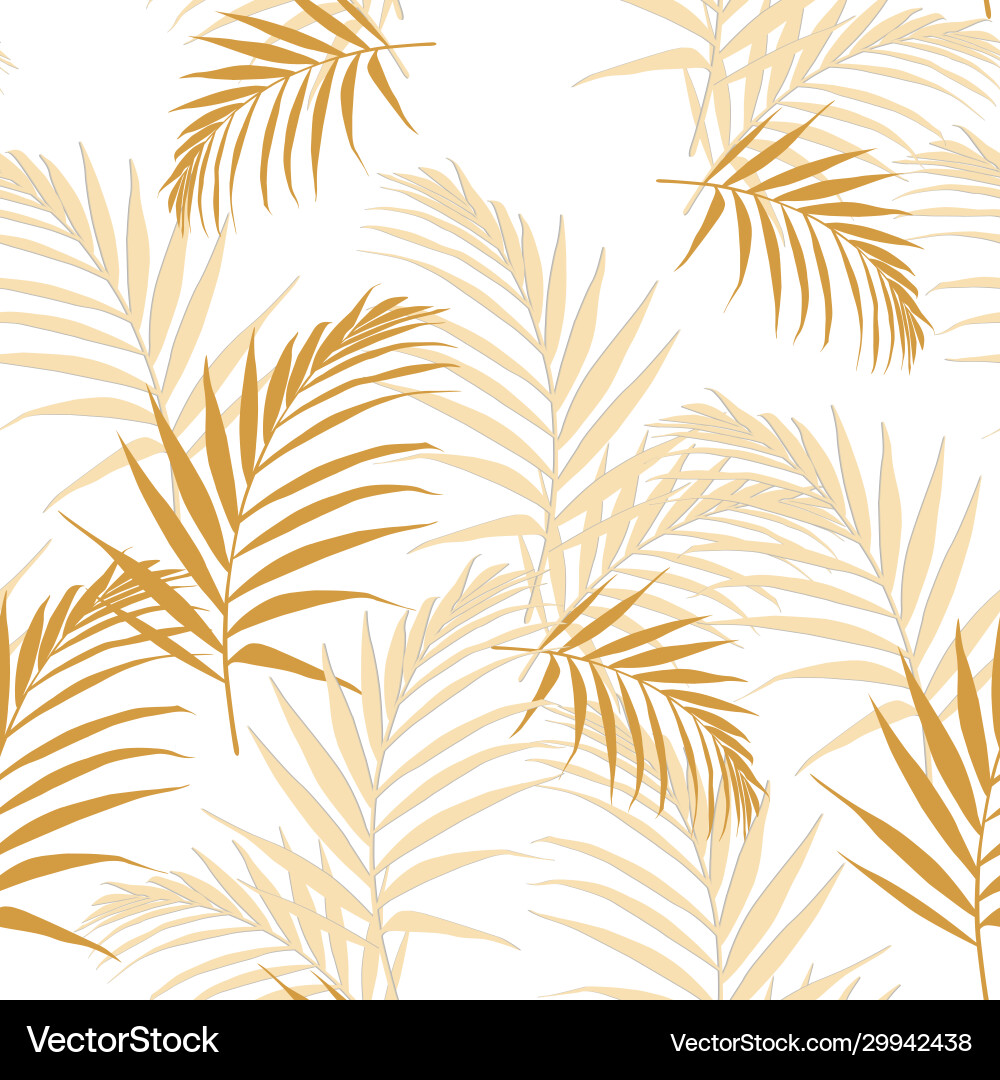 Tropical Palm Leaves Pattern Vector Image