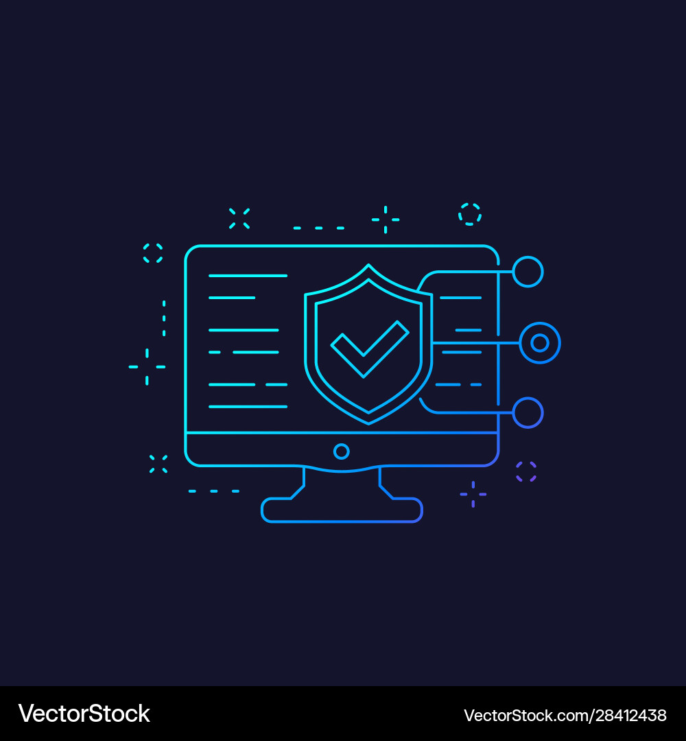 Website Security Testing Icon vector image