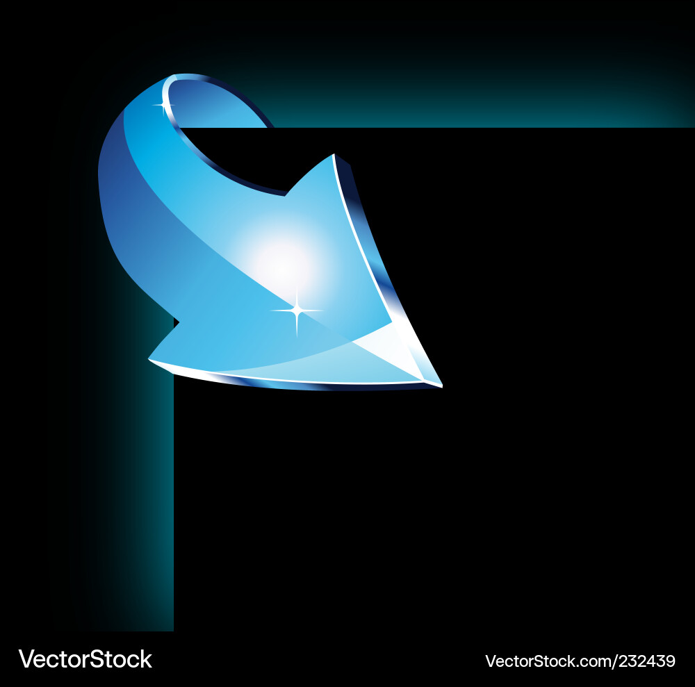3D Arrow Pointer Icon vector image