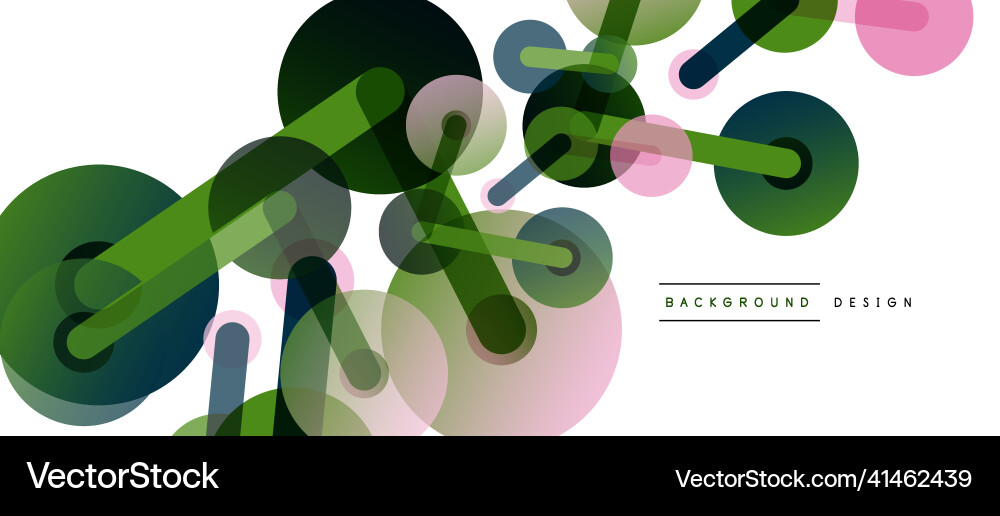 Abstract background round dots connected by lines Vector Image