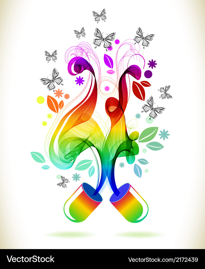 Abstract color background with wave vector image