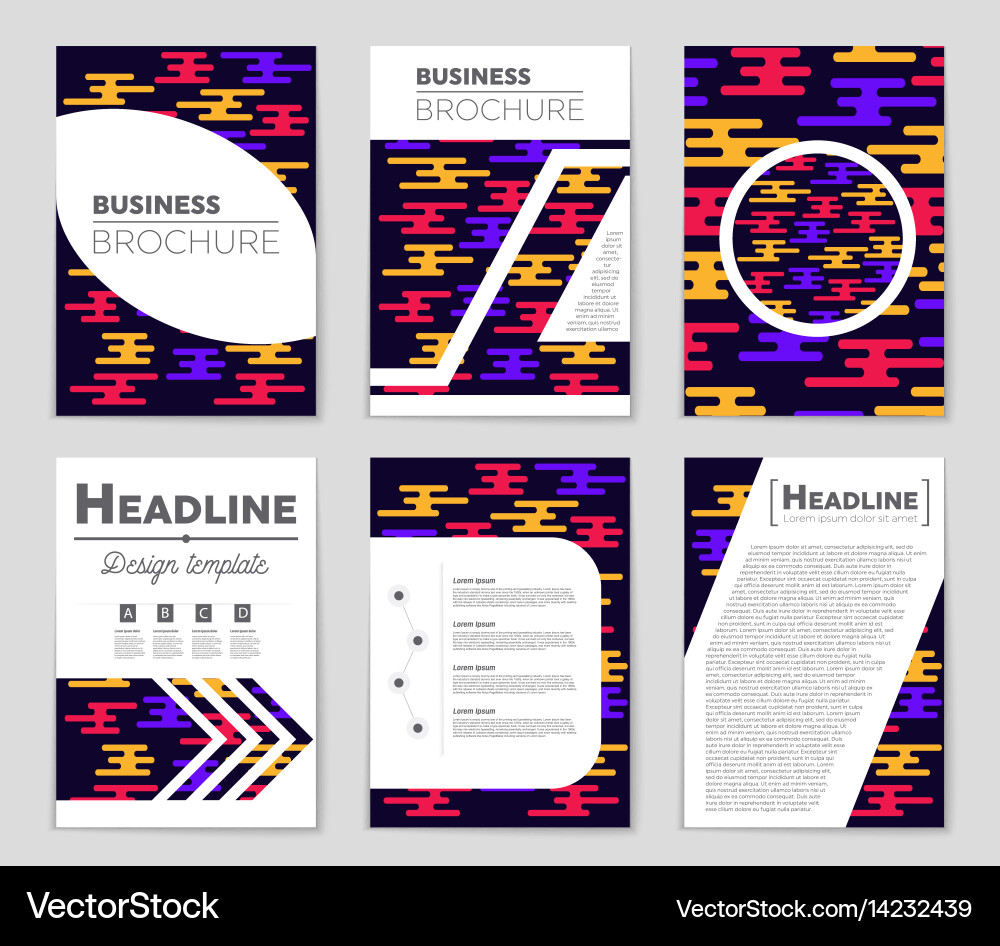 Abstract layout background set for art vector image