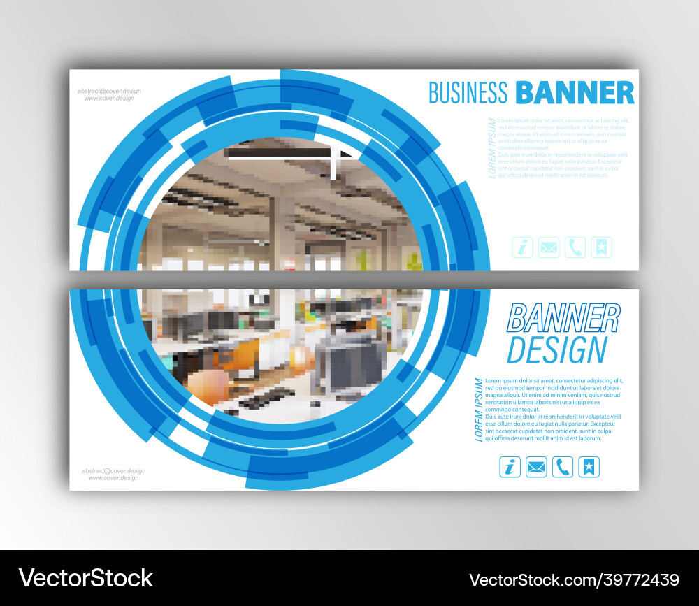 Abstract template for the design of a web banner vector image