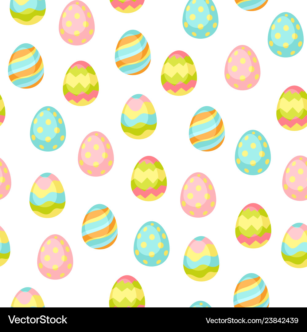 Cheerful Easter Egg Pattern Vector Image