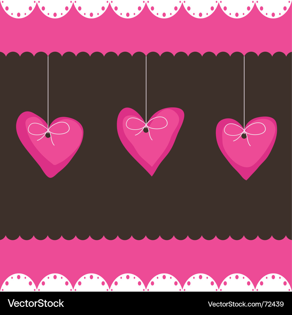 Chocolate heart card Vector Image