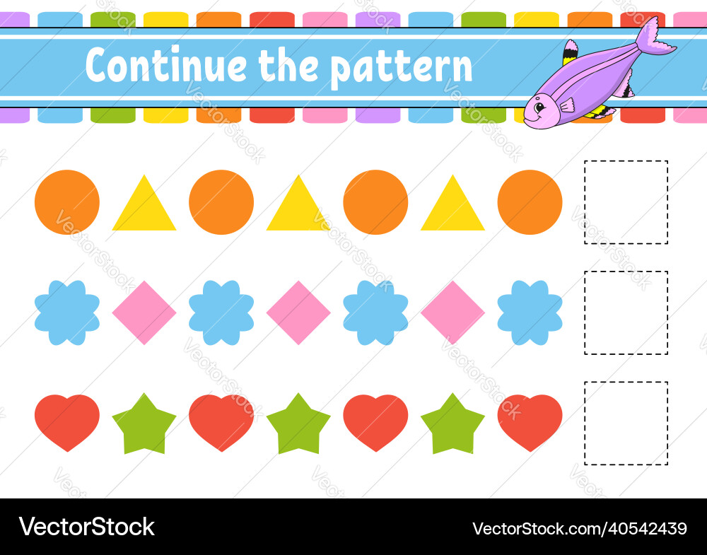 Continue the pattern education developing vector image