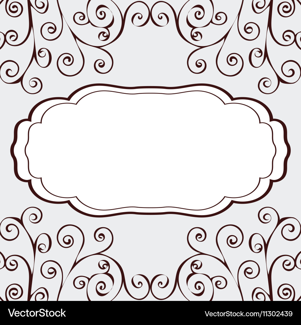 Decorative pattern text background Vector Image