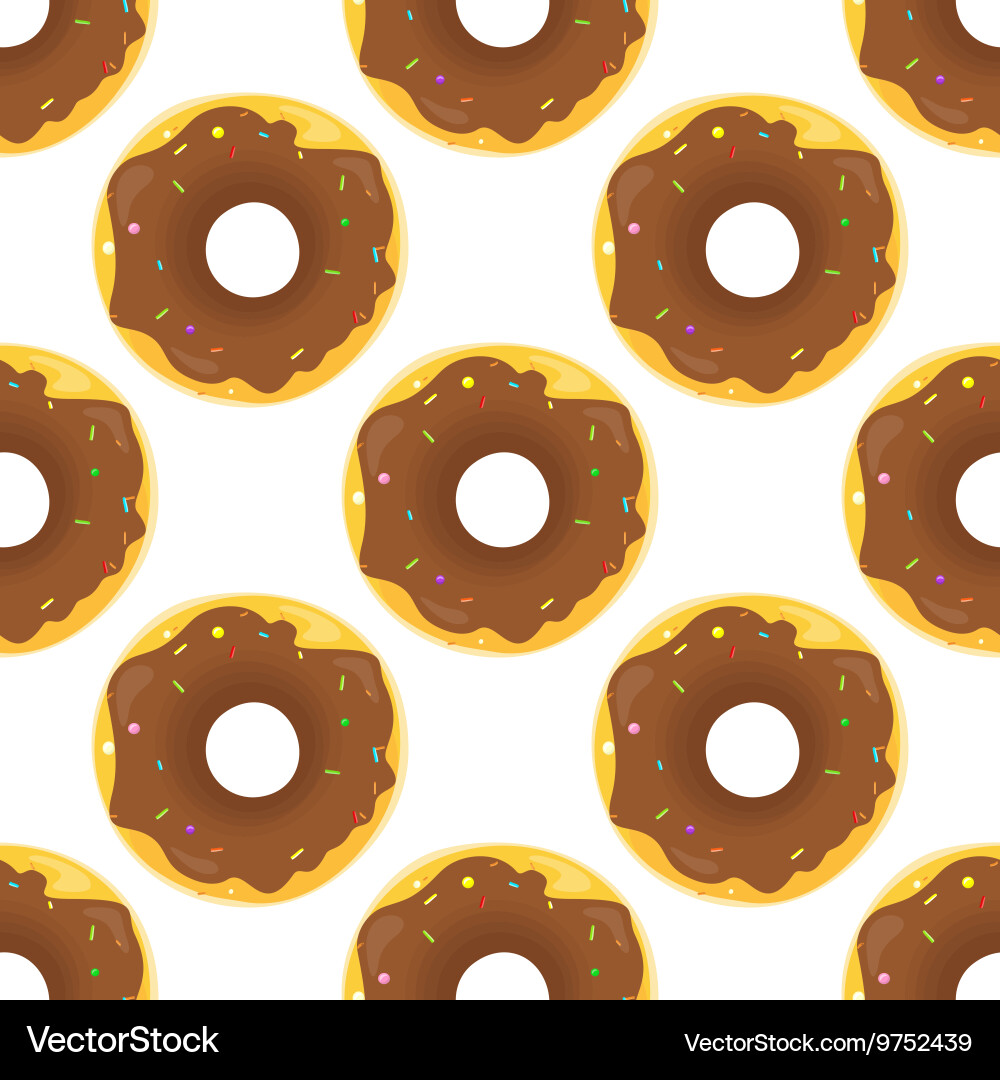 Donut seamless background texture pattern Vector Image