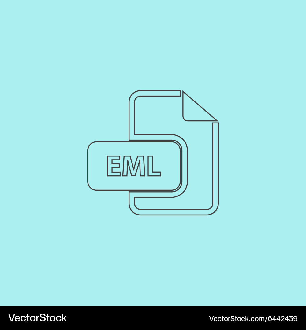 Eml file format icon vector image