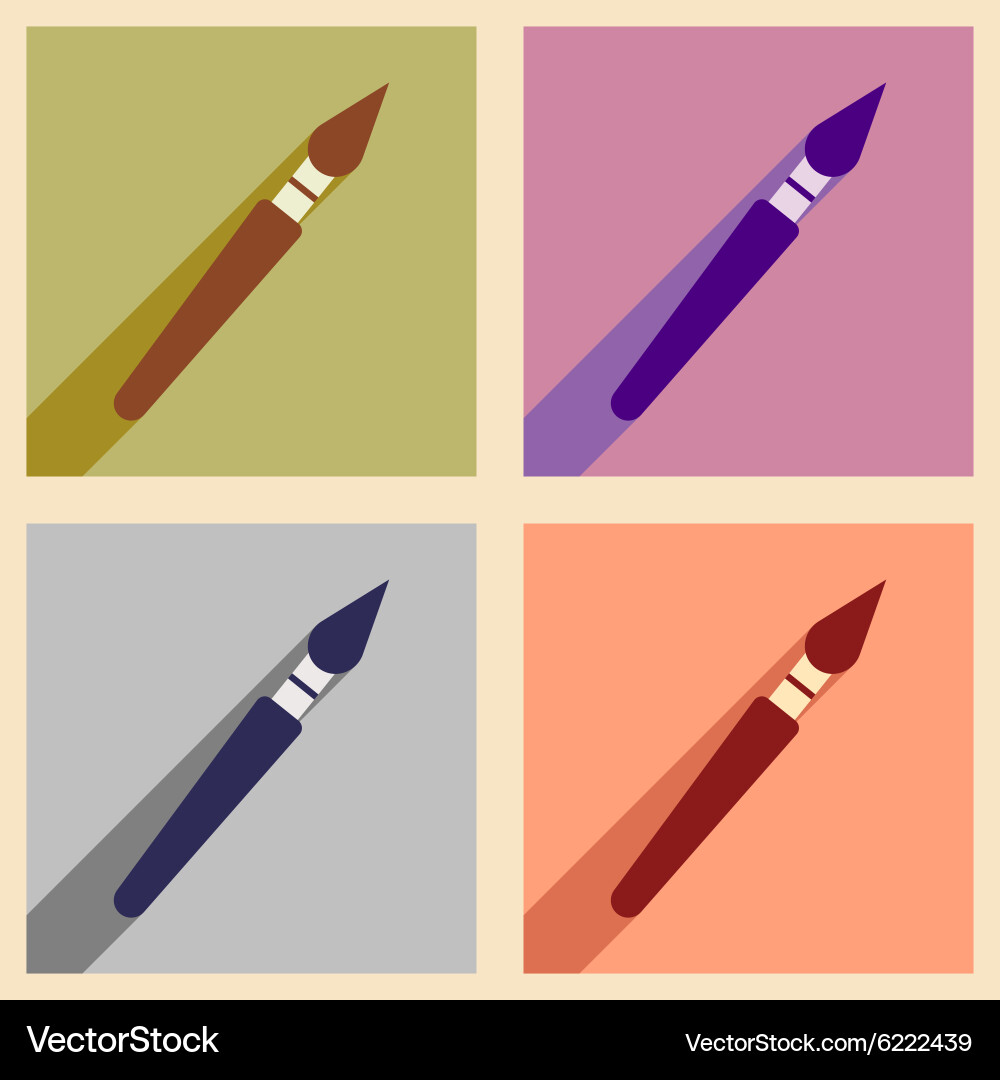 Flat with shadow concept and mobile application vector image