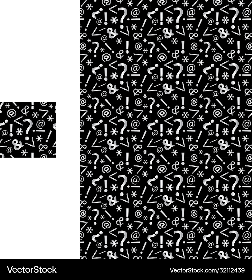 Font character seamless pattern Font character seamless pattern vector image