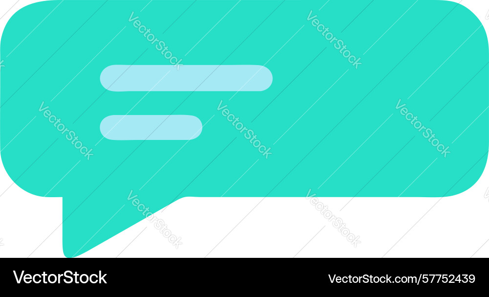Minimalist speech bubble with text lines icon vector image
