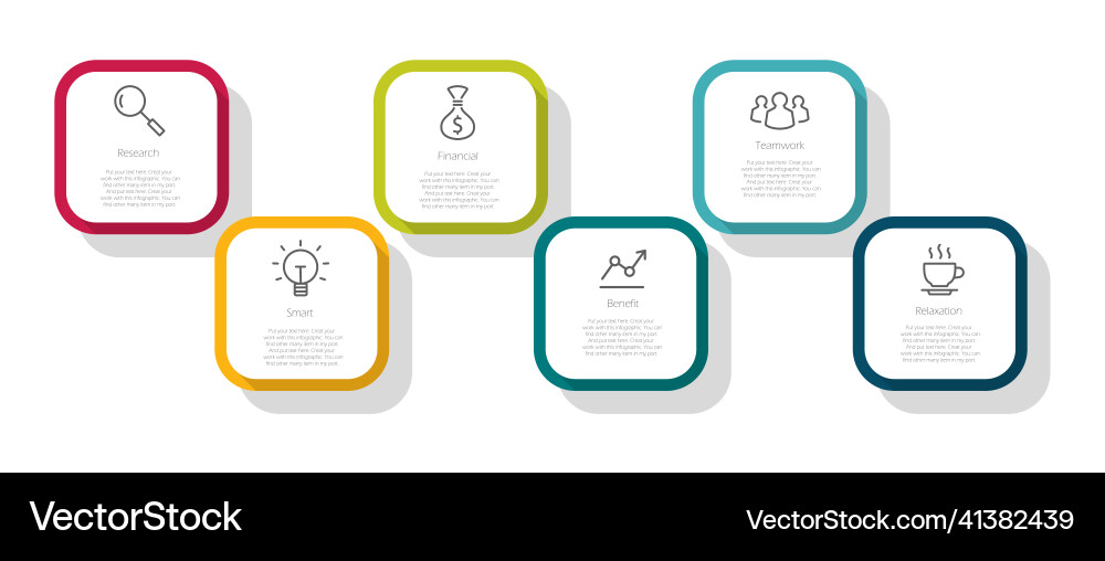 Modern colorful infographic with icon and text vector image