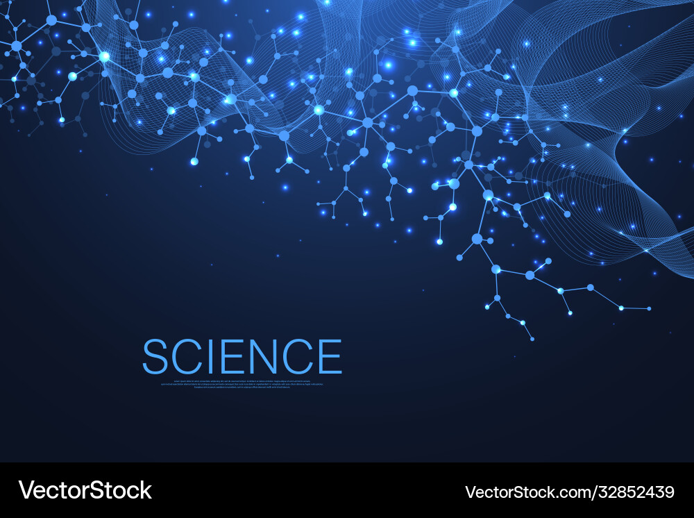 Molecular structure background science template Vector Image