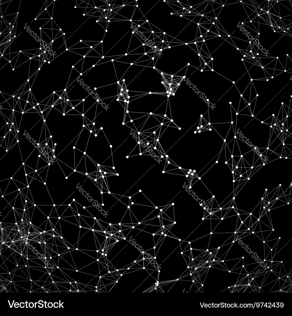 Network background connection structure wireframe Vector Image
