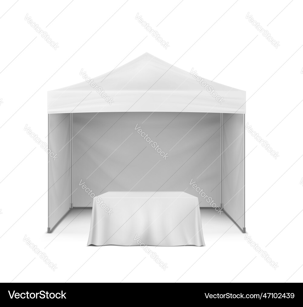 Pop-Up Gazebo & Table Display Vector Image