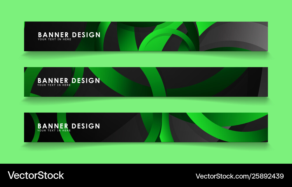 Set rectangular banners with background dark Set rectangular banners with background dark vector image