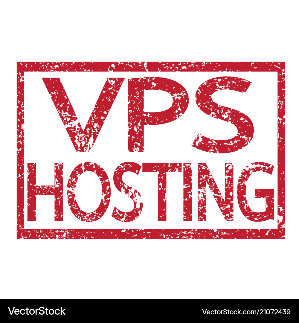 Stamp text vps hosting Stamp text vps hosting vector image