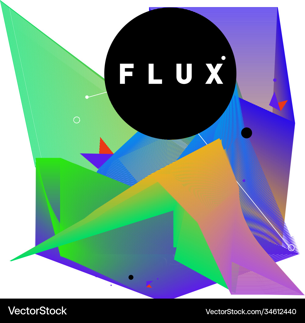 3d colorful wave background dynamic flux effect 3d colorful wave background dynamic flux effect Vector Image
