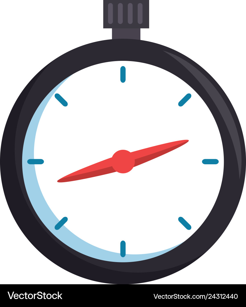 Chronometer timer isolated icon Chronometer timer isolated icon Vector Image