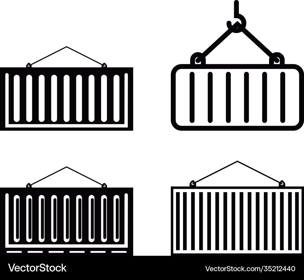 Container icon design template isolated Vector Image