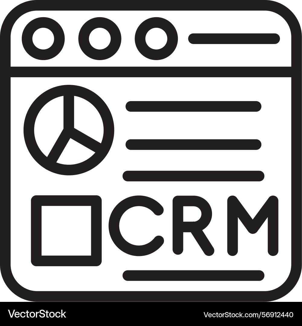 Crm linear style icon design Vector Image