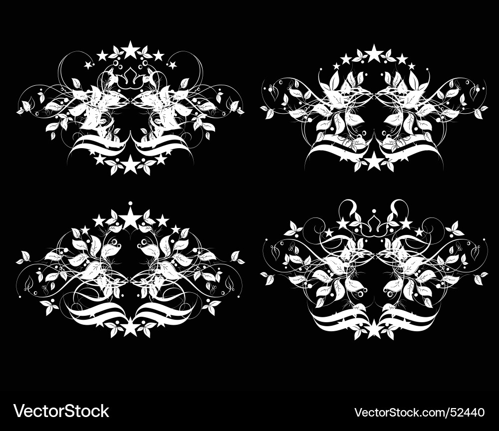 Decorative element set Vector Image