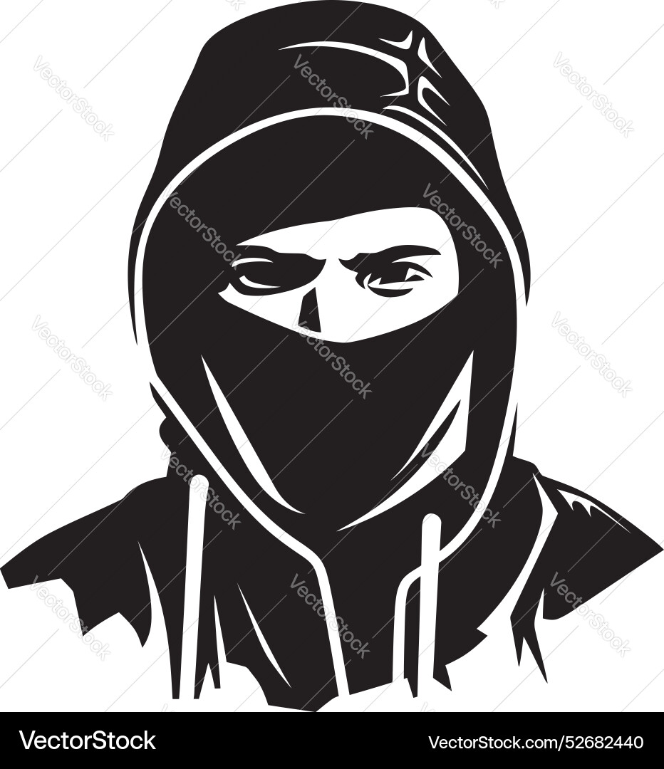 Eclipse enforcer hidden identity with dark symbol Eclipse enforcer hidden identity with dark symbol Vector Image