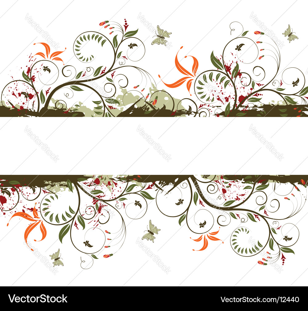 Floral Swirl Background Vector Image