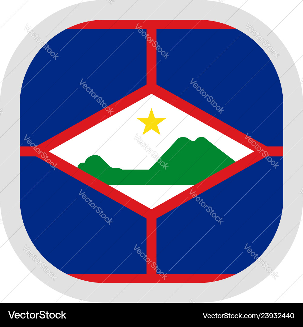Icon square shape with flag on white background Icon square shape with flag on white background vector image